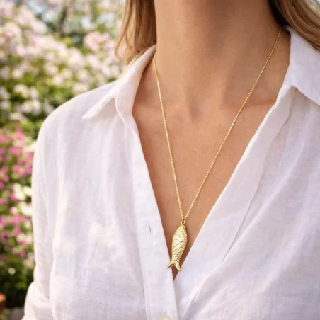 Sautoir pendentif poisson