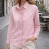 Chemise femme à rayures avec volant – Coupe élégante