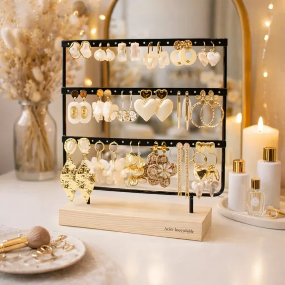 Pack de 18 boucles d'oreilles acier - NUDE