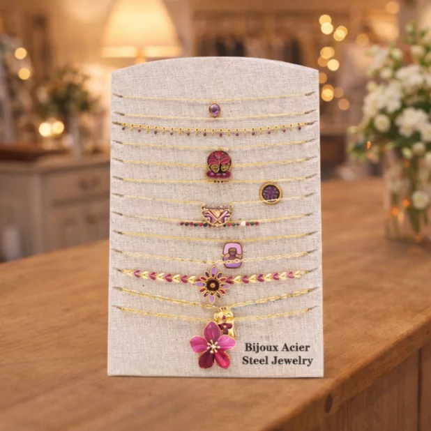 Pack 12 Colliers Acier Inoxydable - VIOLET