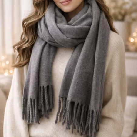 Echarpe laine toucher cachemire