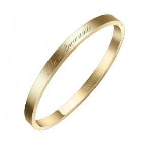 Bracelet acier doré message ma meilleure amie