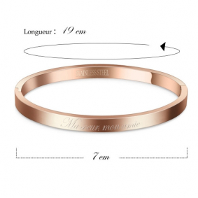 Bracelet acier rosé message les copines d'abord