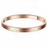 Bracelet acier rosé message les copines d'abord