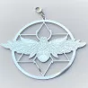 Pendentif acier inoxydable abeille - argenté