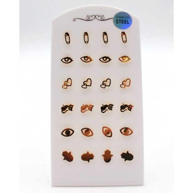 pack boucles d'oreilles acier