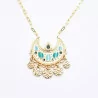 Collier style mauresque avec pampille bleu