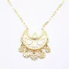 Collier style mauresque avec pampille blanc