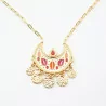 Collier style mauresque avec pampille rouge