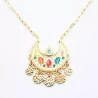Collier style mauresque avec pampille multicolore