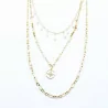 Collier multirang tendance blanc