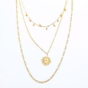 Collier multirang inspiration fleur