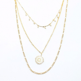 Collier multirang inspiration fleur