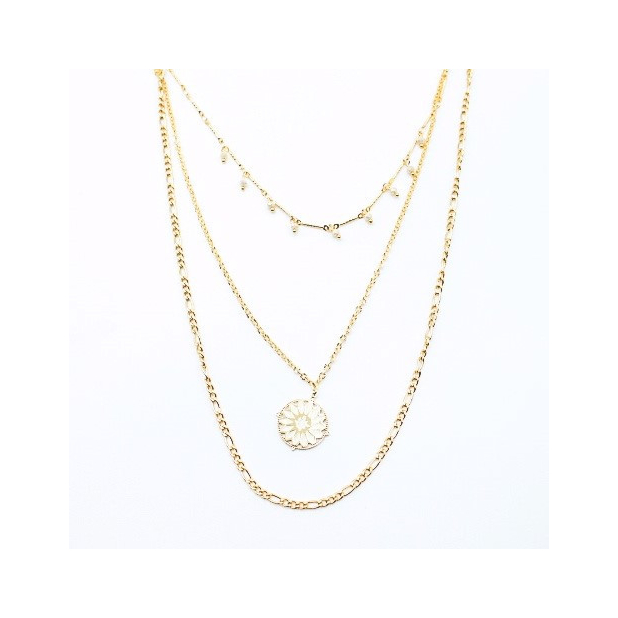 Collier multirang inspiration fleur