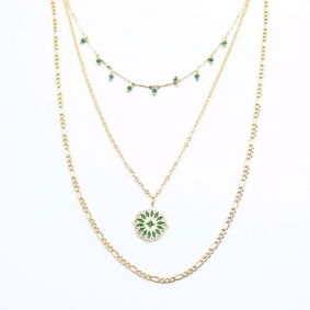 Collier multirang inspiration fleur