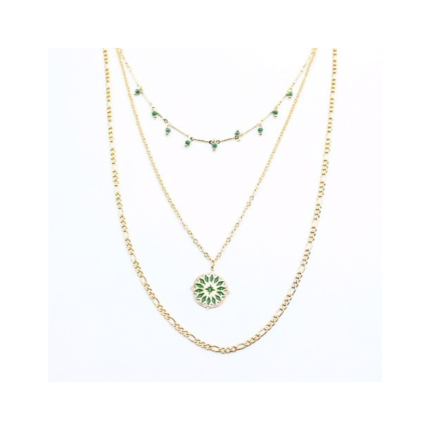 Collier multirang inspiration fleur