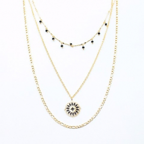 Collier multirang inspiration fleur