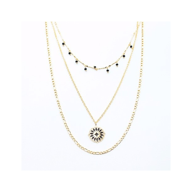 Collier multirang inspiration fleur