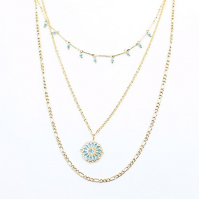 Collier multirang inspiration fleur