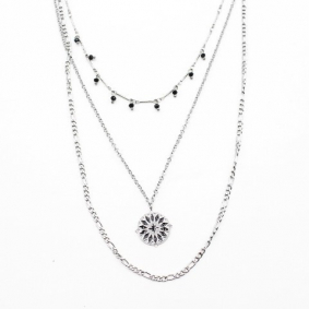 Collier multirang inspiration fleur