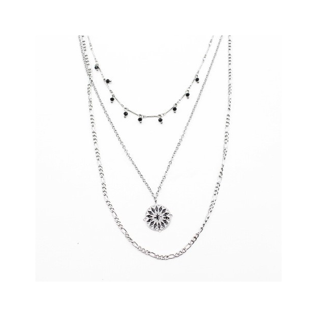 Collier multirang inspiration fleur