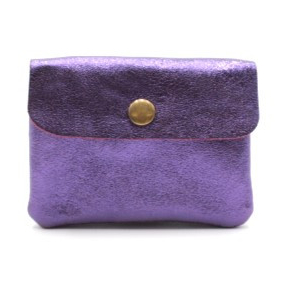 Petit porte monnaie cuir pailleté