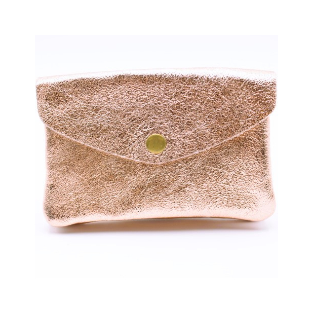 Grand porte monnaie cuir pailleté