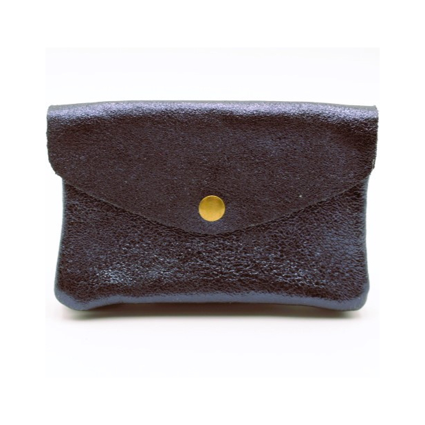 Grand porte monnaie cuir pailleté