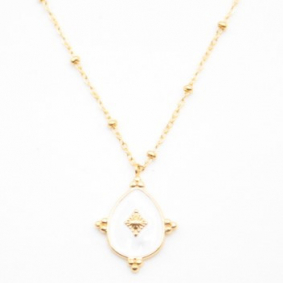 Collier tendance avec pampille goutte