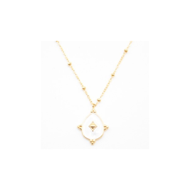 Collier tendance avec pampille goutte
