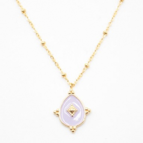 Collier tendance avec pampille goutte