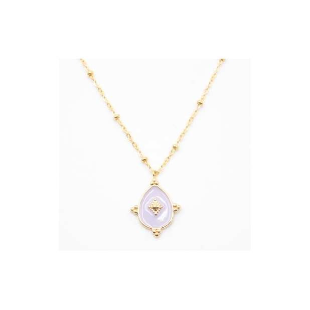 Collier tendance avec pampille goutte