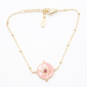 Bracelet fin pampille colorée