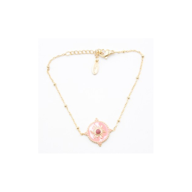 Bracelet fin pampille colorée