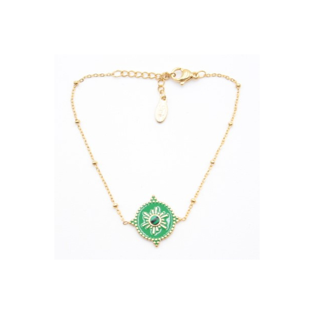 Bracelet fin pampille colorée