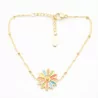 Bracelet tendance avec fleur colorée