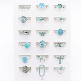 Pack de 18 bagues en acier inoxydable