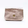 Petit porte-monnaie cuir pailleté 3 poches