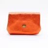 Petit porte-monnaie cuir pailleté 3 poches