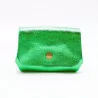 Petit porte-monnaie cuir pailleté 3 poches