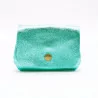 Petit porte-monnaie cuir pailleté 3 poches