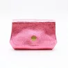 Petit porte-monnaie cuir pailleté 3 poches