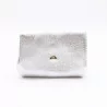 Petit porte-monnaie cuir pailleté 3 poches