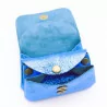 Petit porte-monnaie cuir pailleté 3 poches