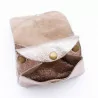 Petit porte-monnaie cuir pailleté 3 poches