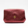 Petit porte-monnaie cuir pailleté 3 poches