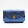 Petit porte-monnaie cuir pailleté 3 poches