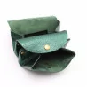 Petit porte-monnaie cuir pailleté 3 poches