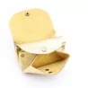 Petit porte-monnaie cuir pailleté 3 poches