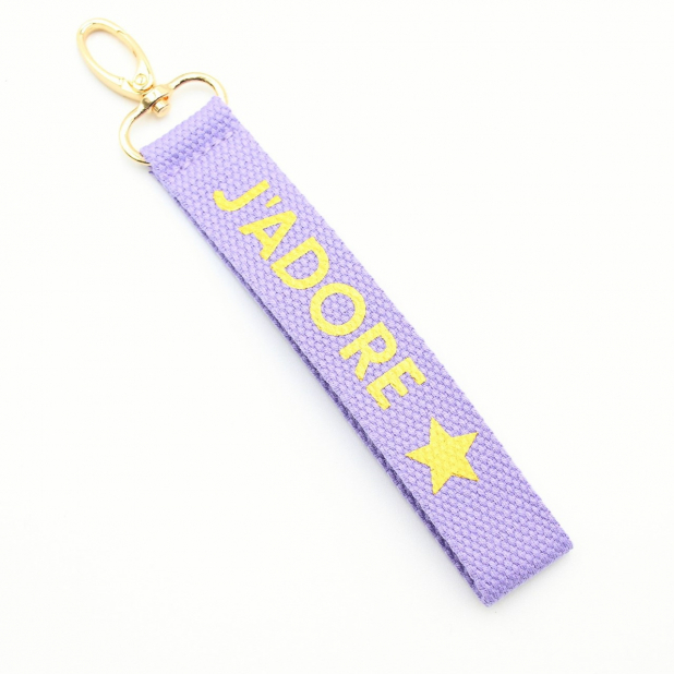 Porte clef message j'adore